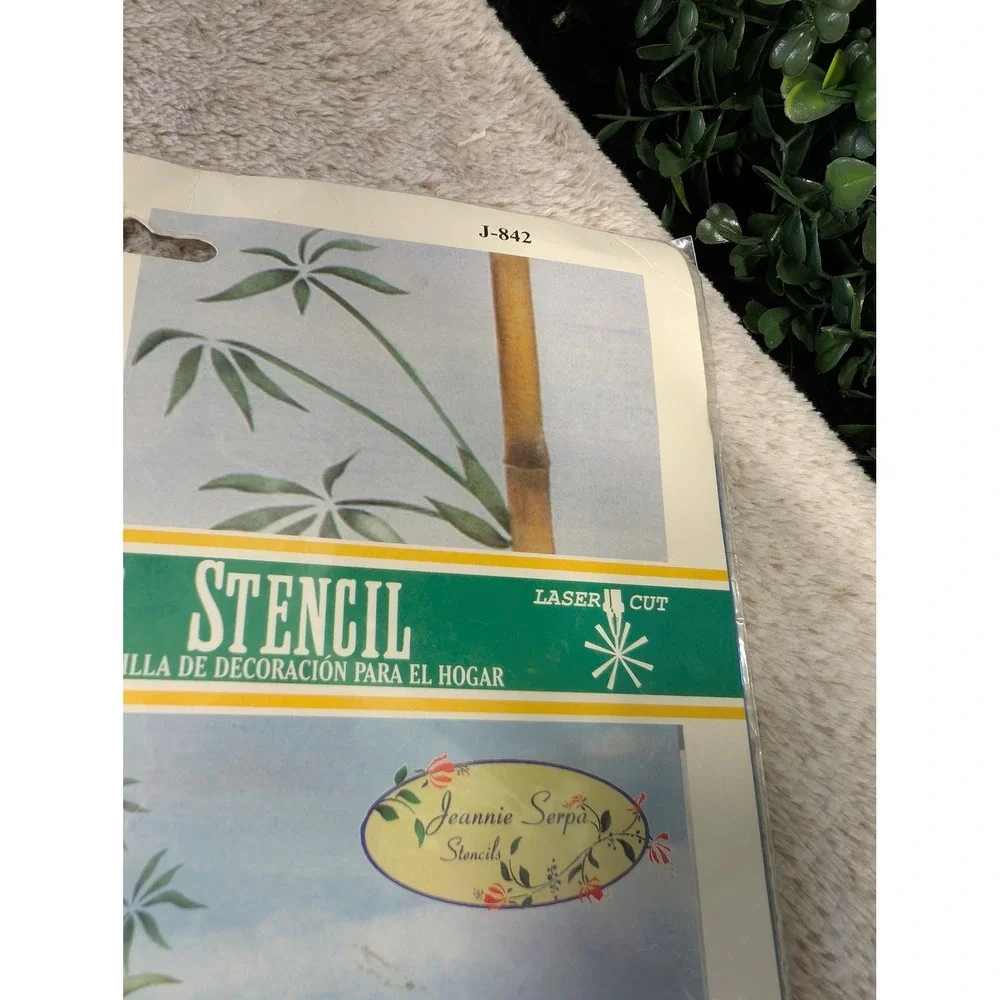 Stencil‎ Ease Bamboo Home Decor Stencil Jeannie Serpa J-842 Laser Cut Reusable
